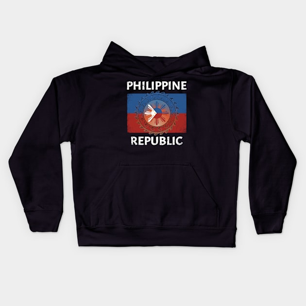 Philippine Republic Kids Hoodie by NicGrayTees